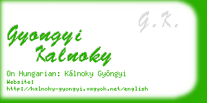 gyongyi kalnoky business card