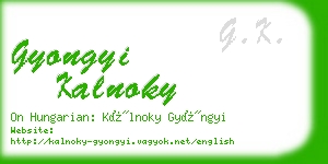 gyongyi kalnoky business card